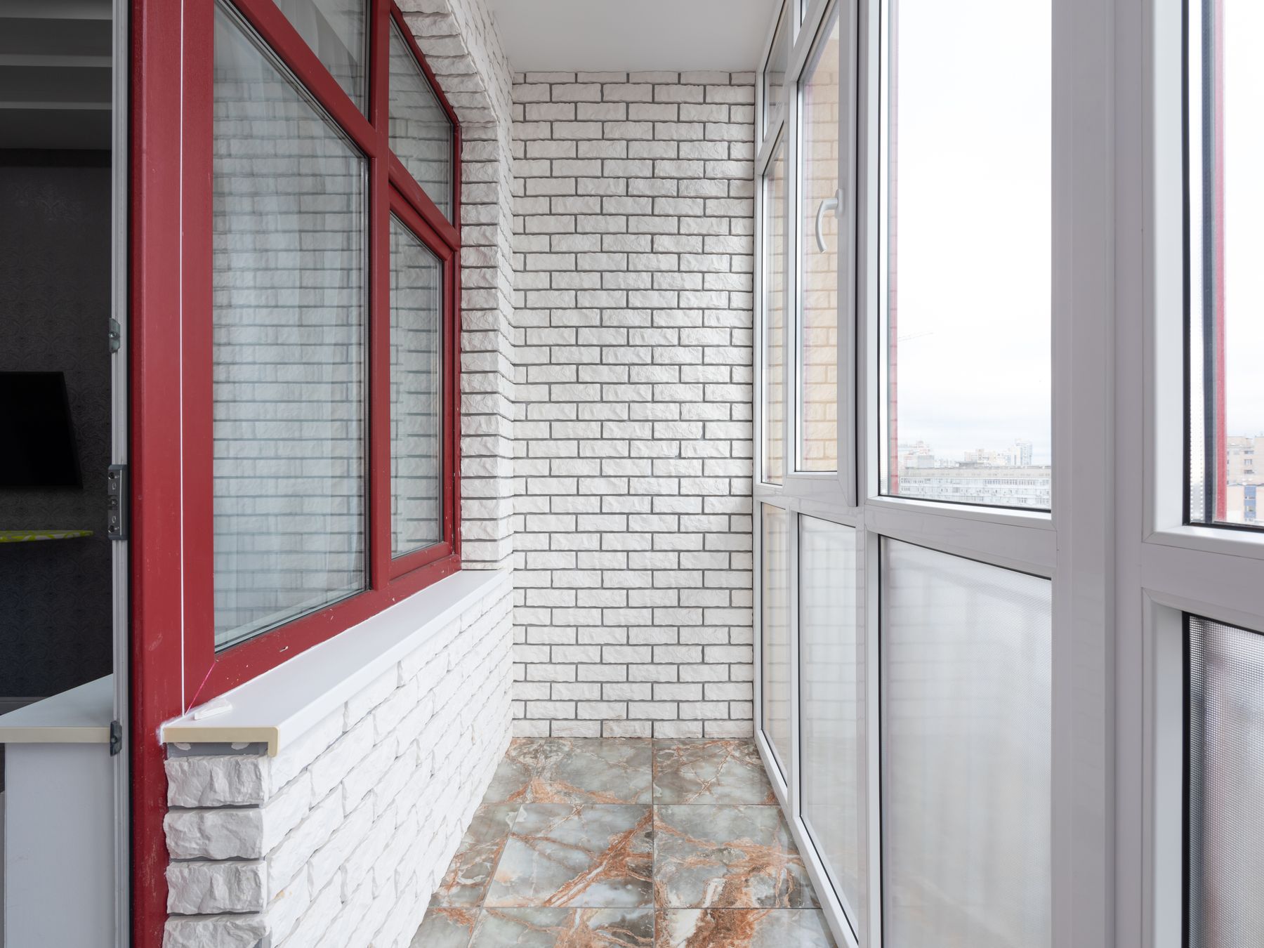 uPVC Spraying in The Burroughs — surfaces prepped and cut in by hand