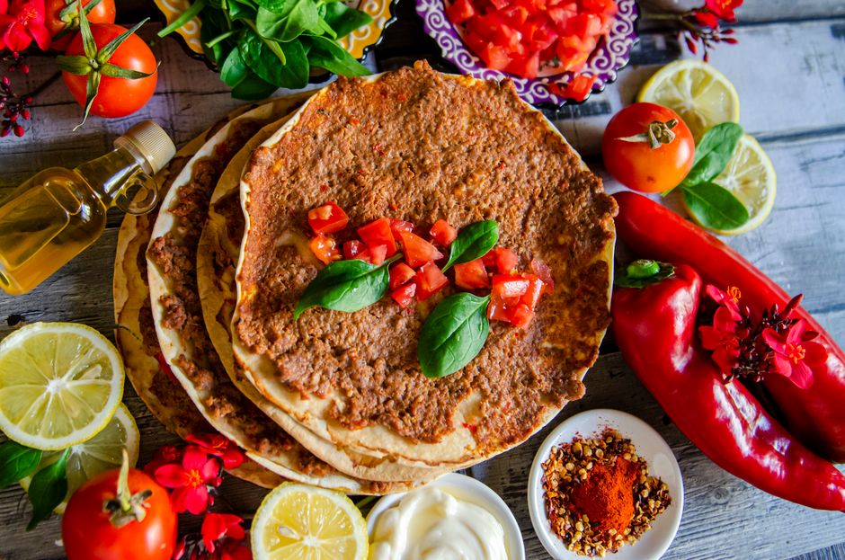A close-up of Machbūs, Qatar's national dish, with spiced rice and tender lamb