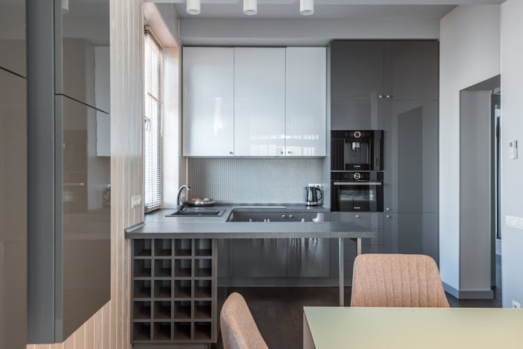 Shot Of An Empty Kitchen In An Apartment For Rent