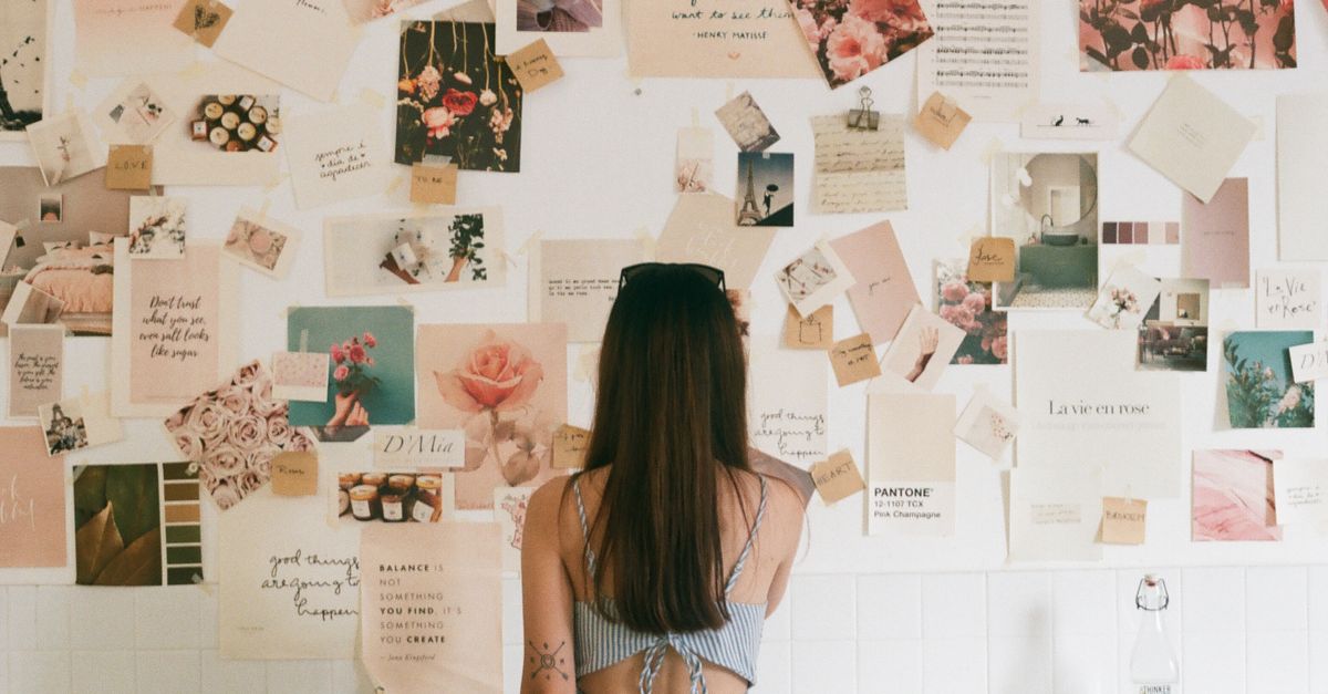 Vintage-inspired fashion mood board mixing 90s grunge, 2000s Y2K, and 2010s minimalism on a single Pinterest board