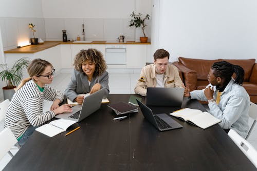 Free Group of People Working Together  Stock Photo