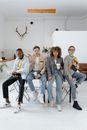 Group of People Sitting on Chair