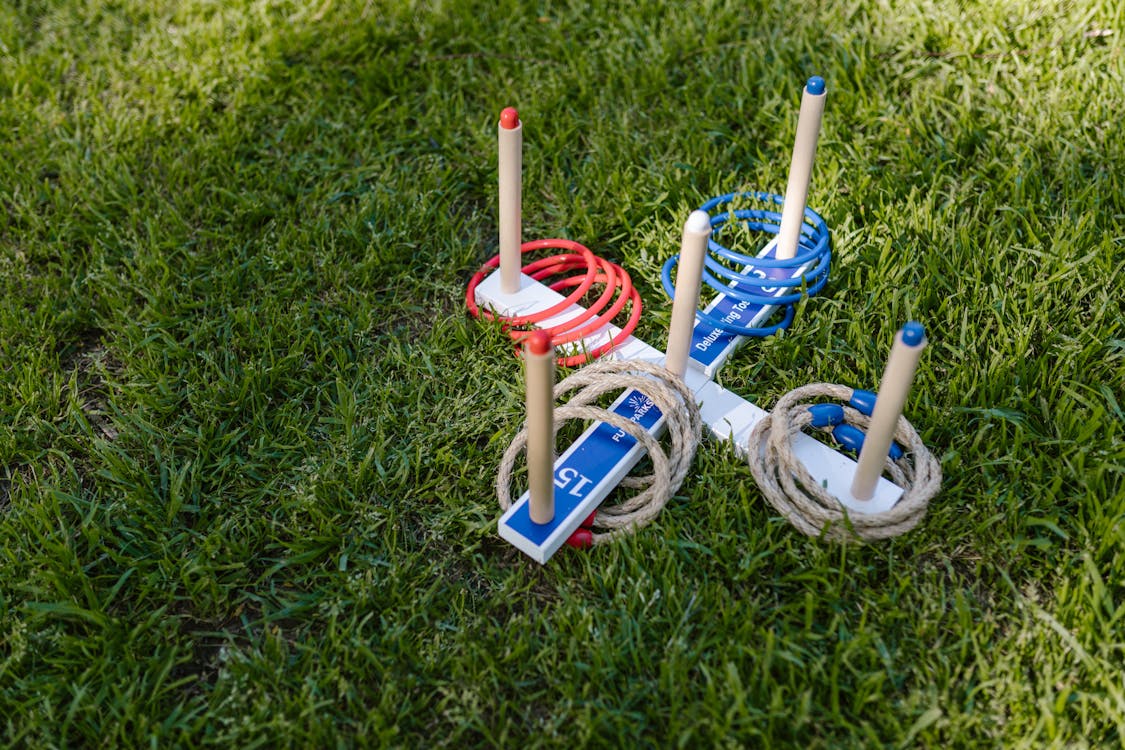 Ring Toss Game On Green Grass