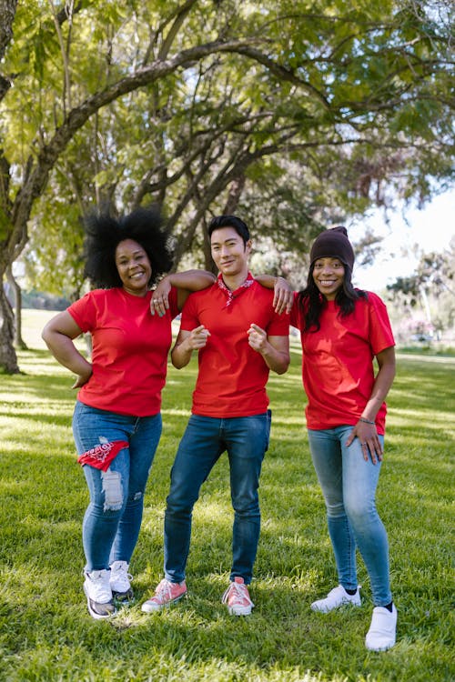 People Standing on Green Grass 