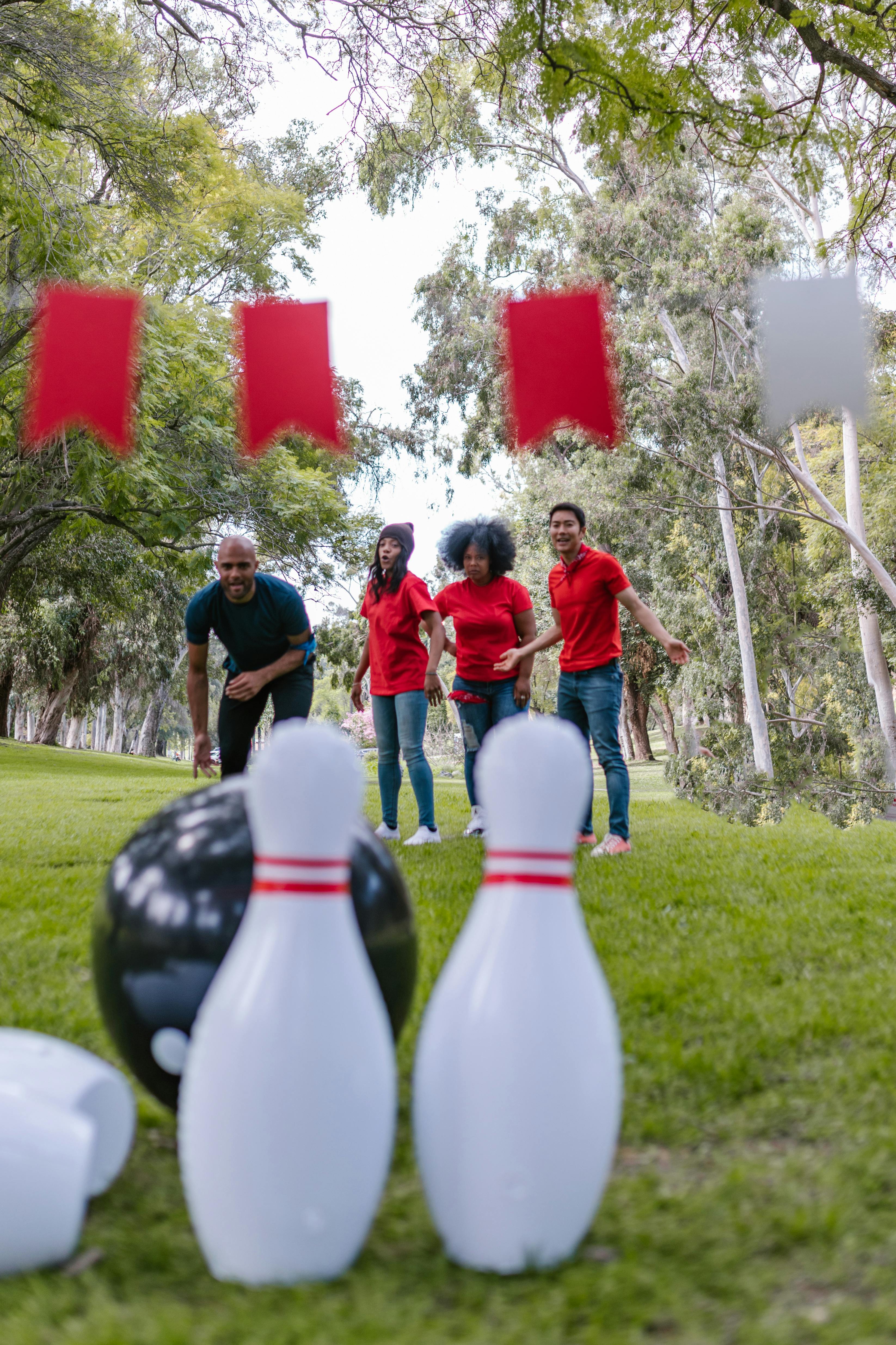 Group of People Playing Bowling On Grass · Free Stock Photo