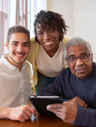 Person receiving occupational therapy support