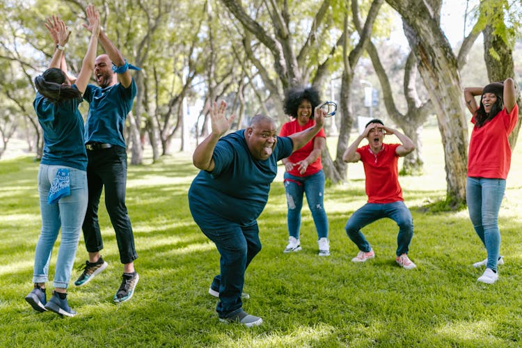 Group Of People Having Fun