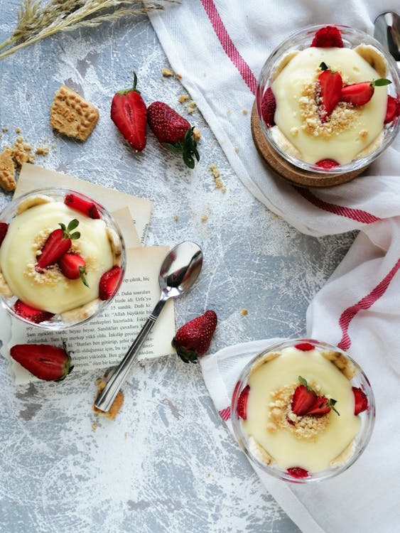 Free Delicious Looking Strawberry Dessert Stock Photo