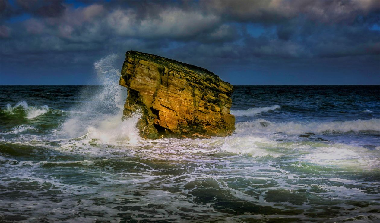 Wave Over Wave over Rock on Sea Shore · Free Stock Photo