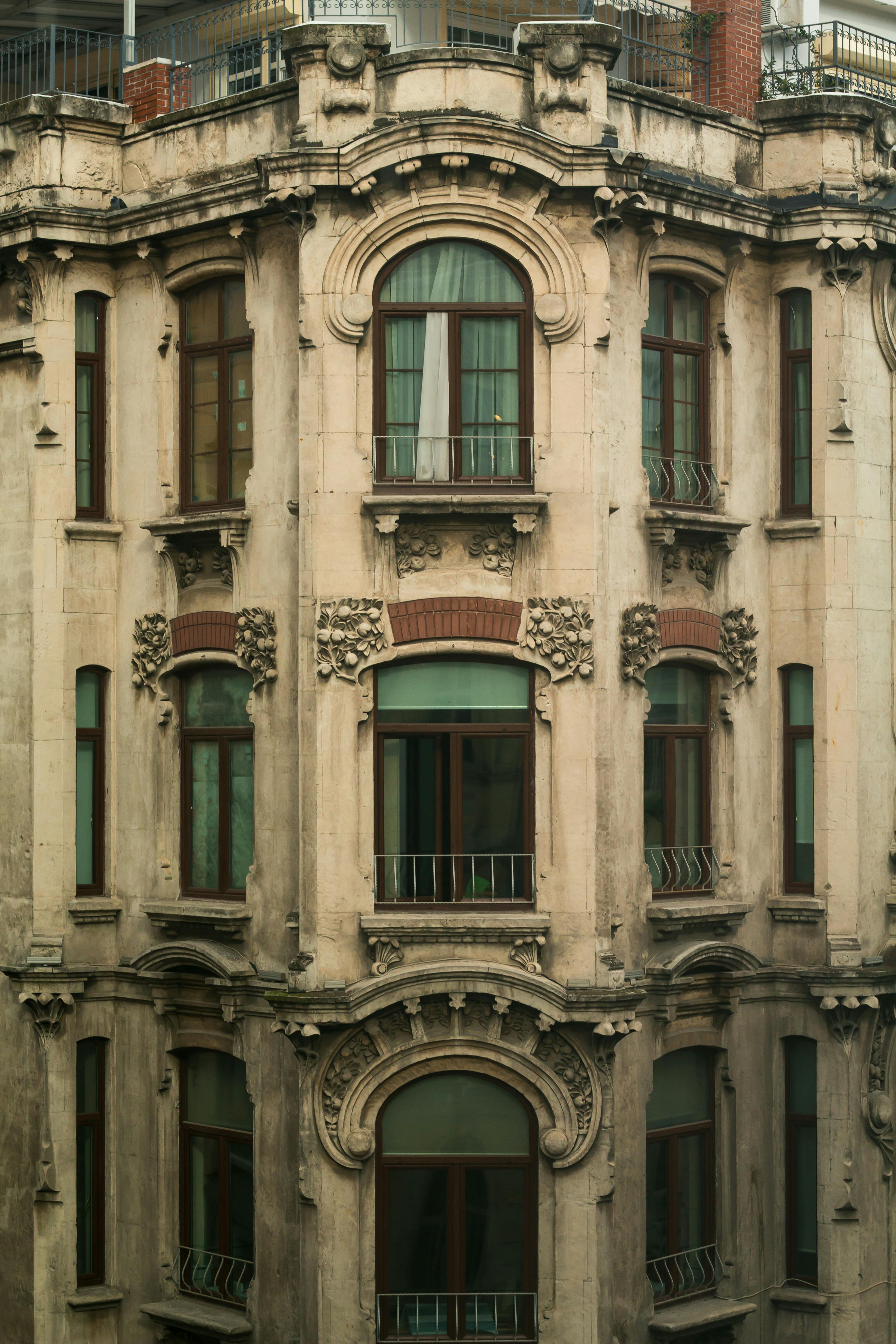 facade of old building with ornamental details