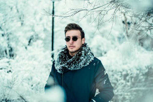 겨울, 남자, 눈이 내리는의 무료 스톡 사진