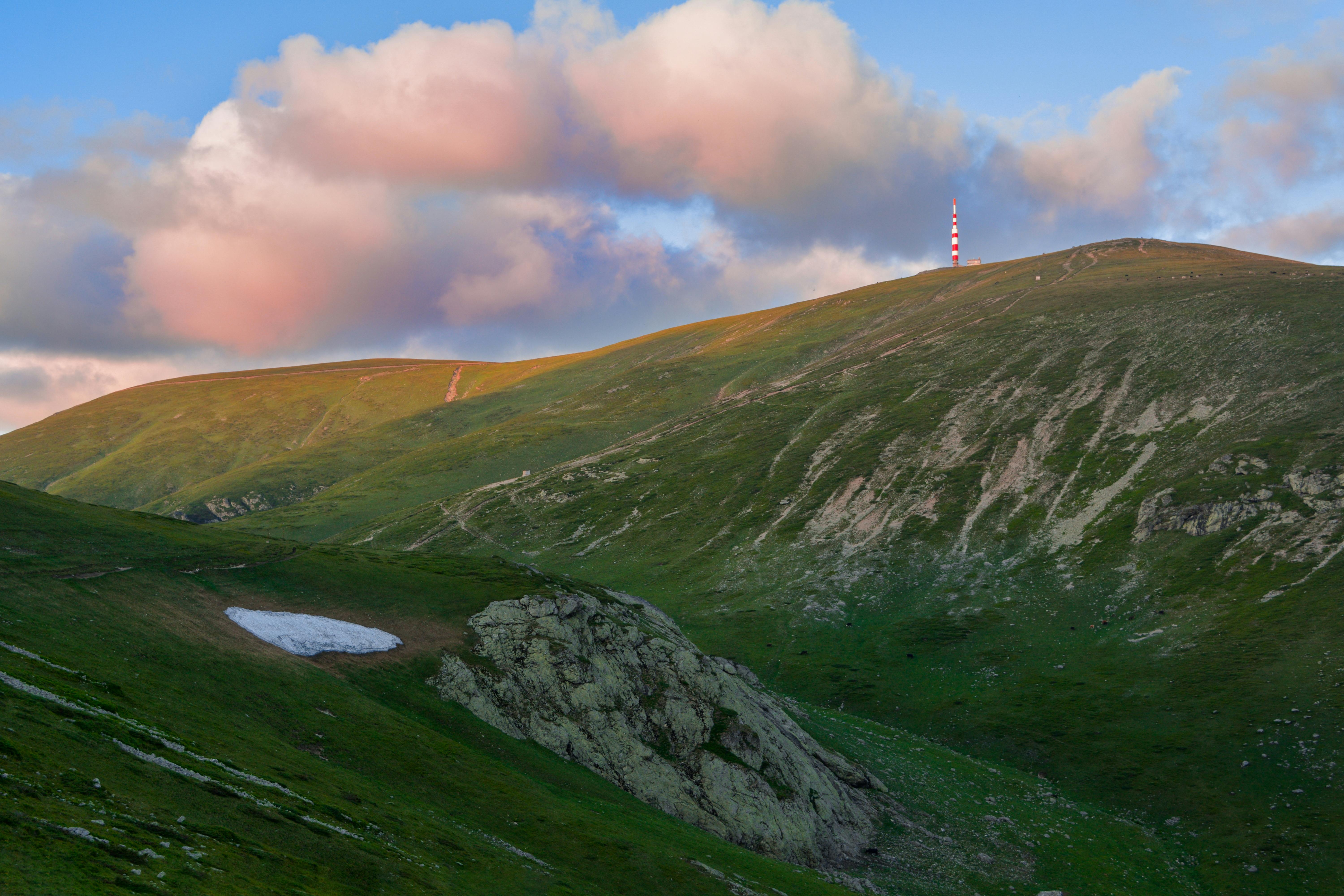 melting snow dawn landscape