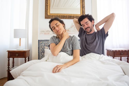 Free A Couple Waking Up from the Morning Stock Photo