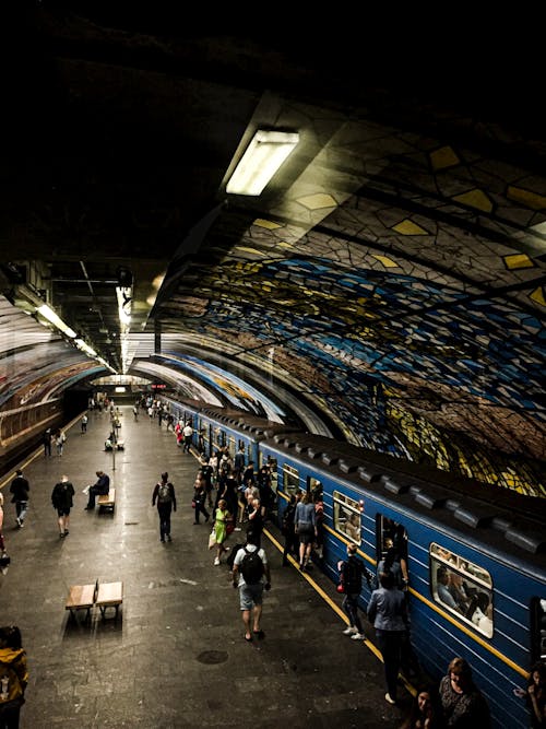 People Walking at the Train Station