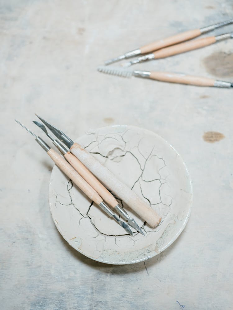 Close-up Of Tools For Carving 