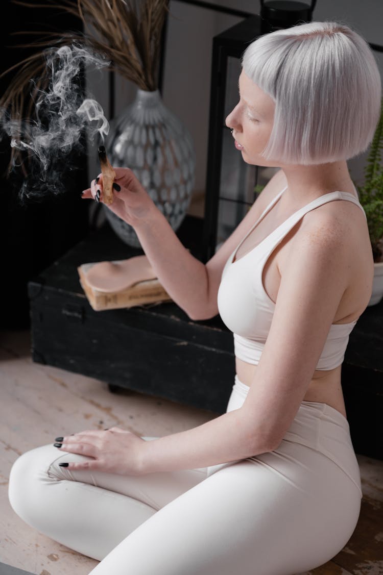 Woman Smoking Cannabis