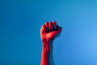 Persons Hand With Red Heart