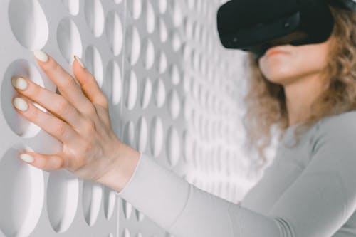 Woman in VR Headset