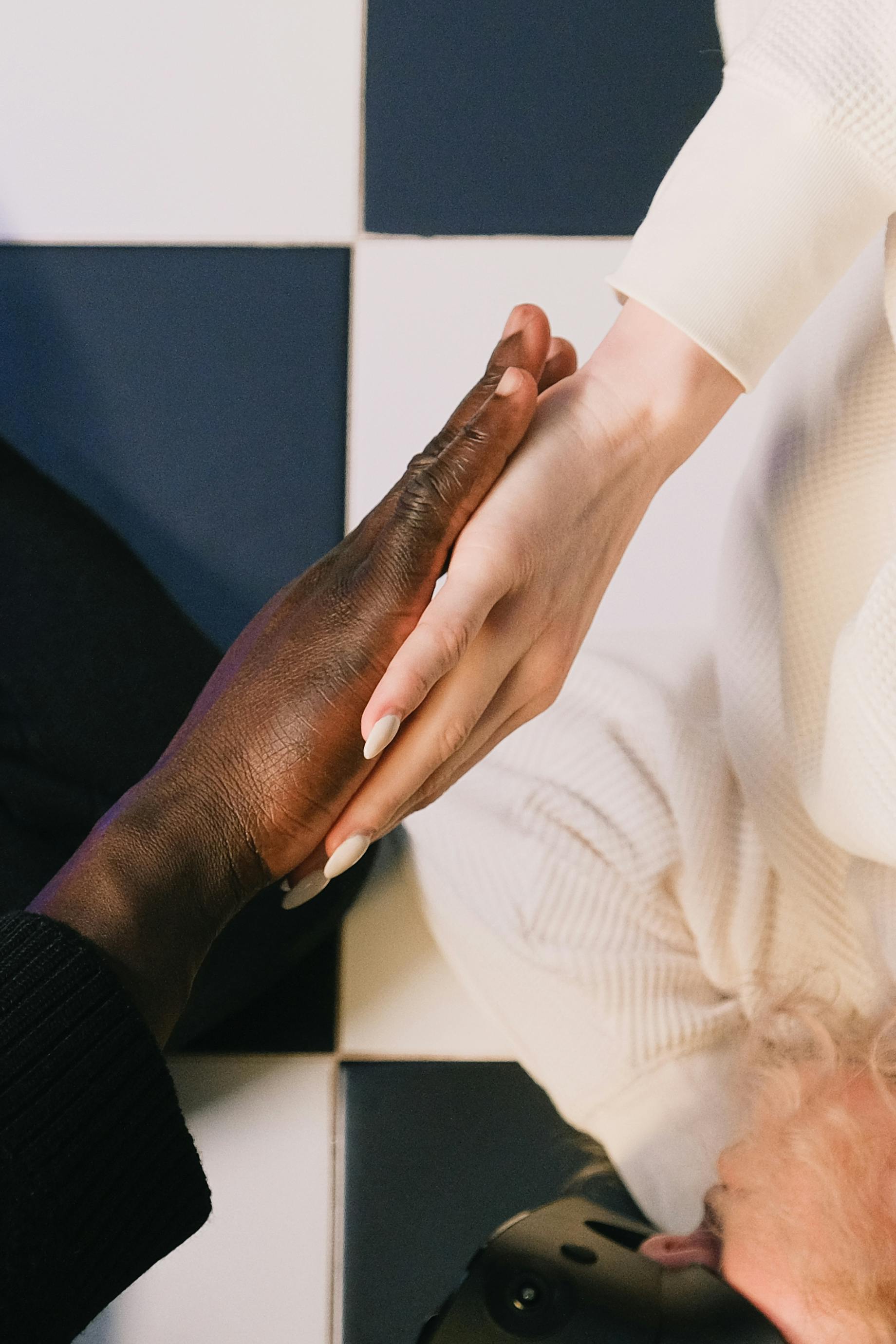 male and female hands