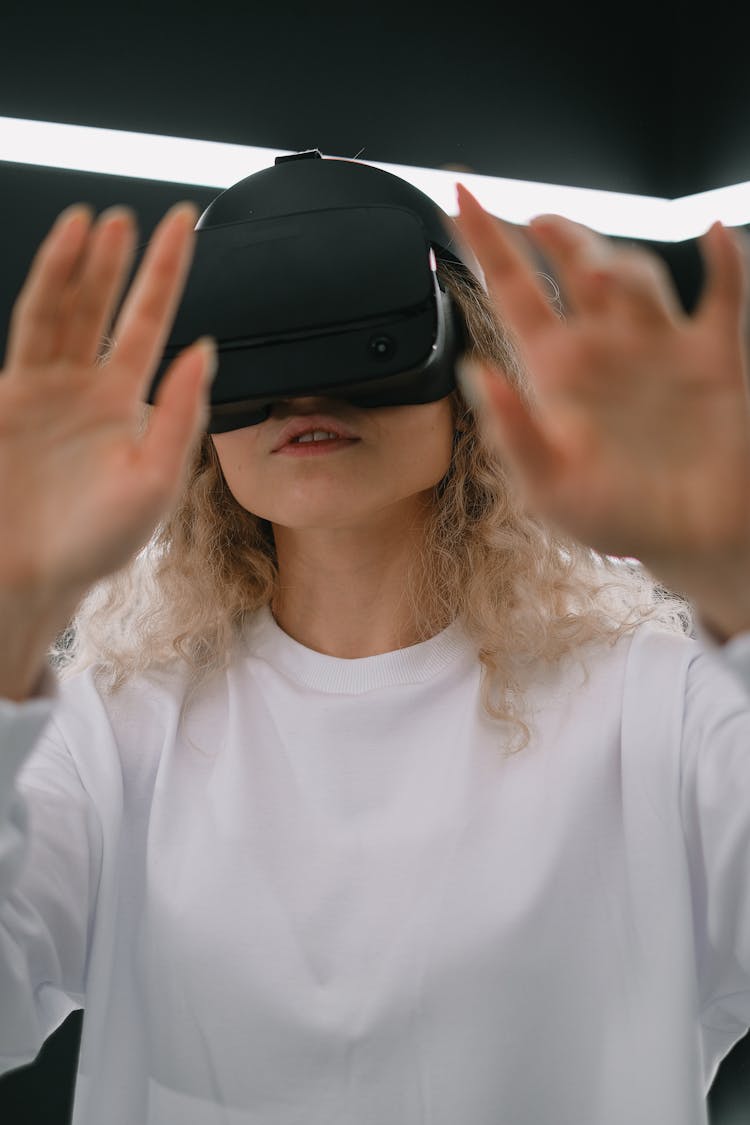 Woman In VR Goggles