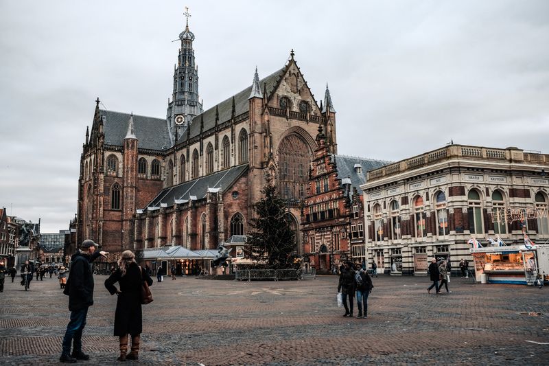 The Grote Markt square and St. Bavo church in Haarlem