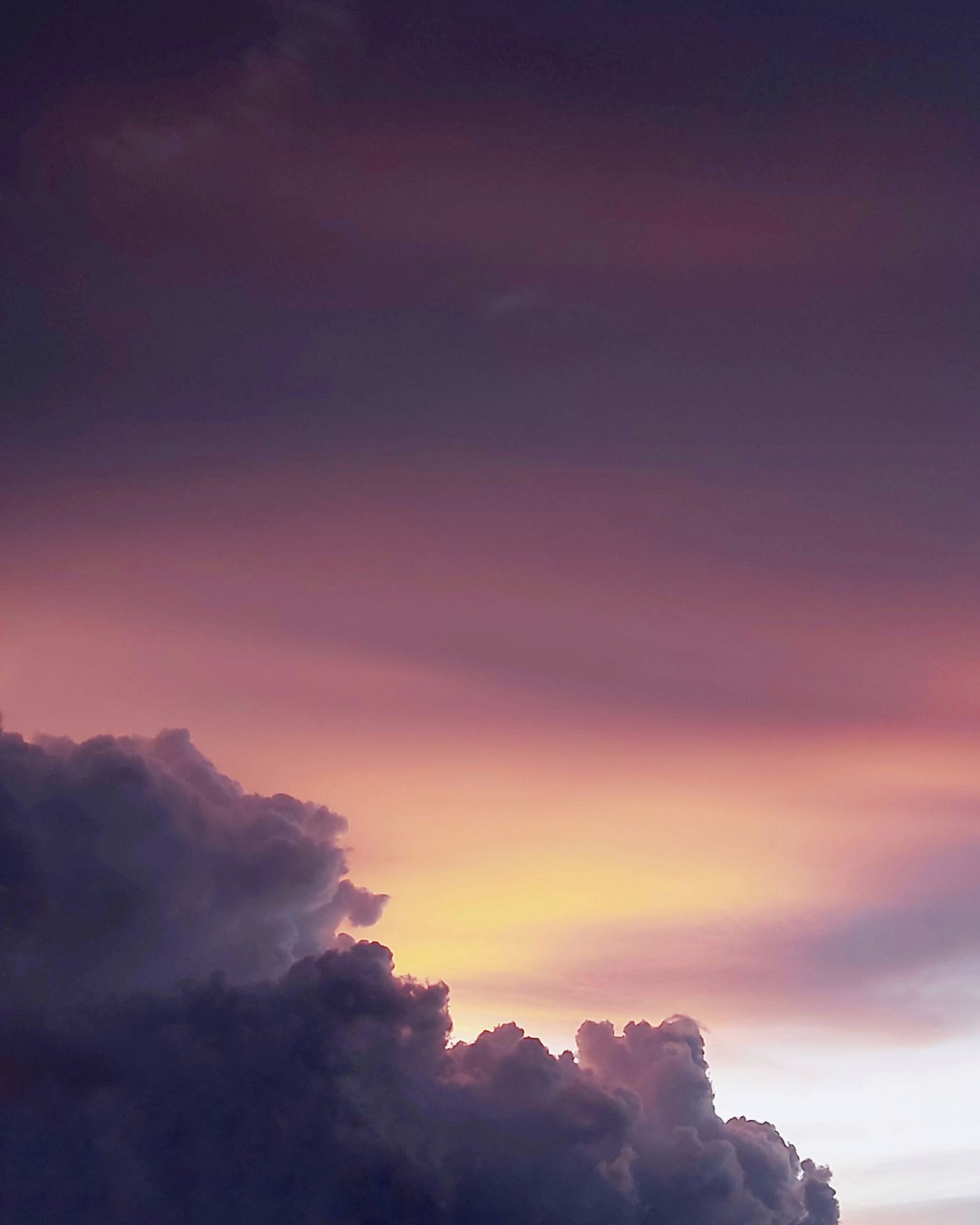 Soft lavender and pink sky at dusk