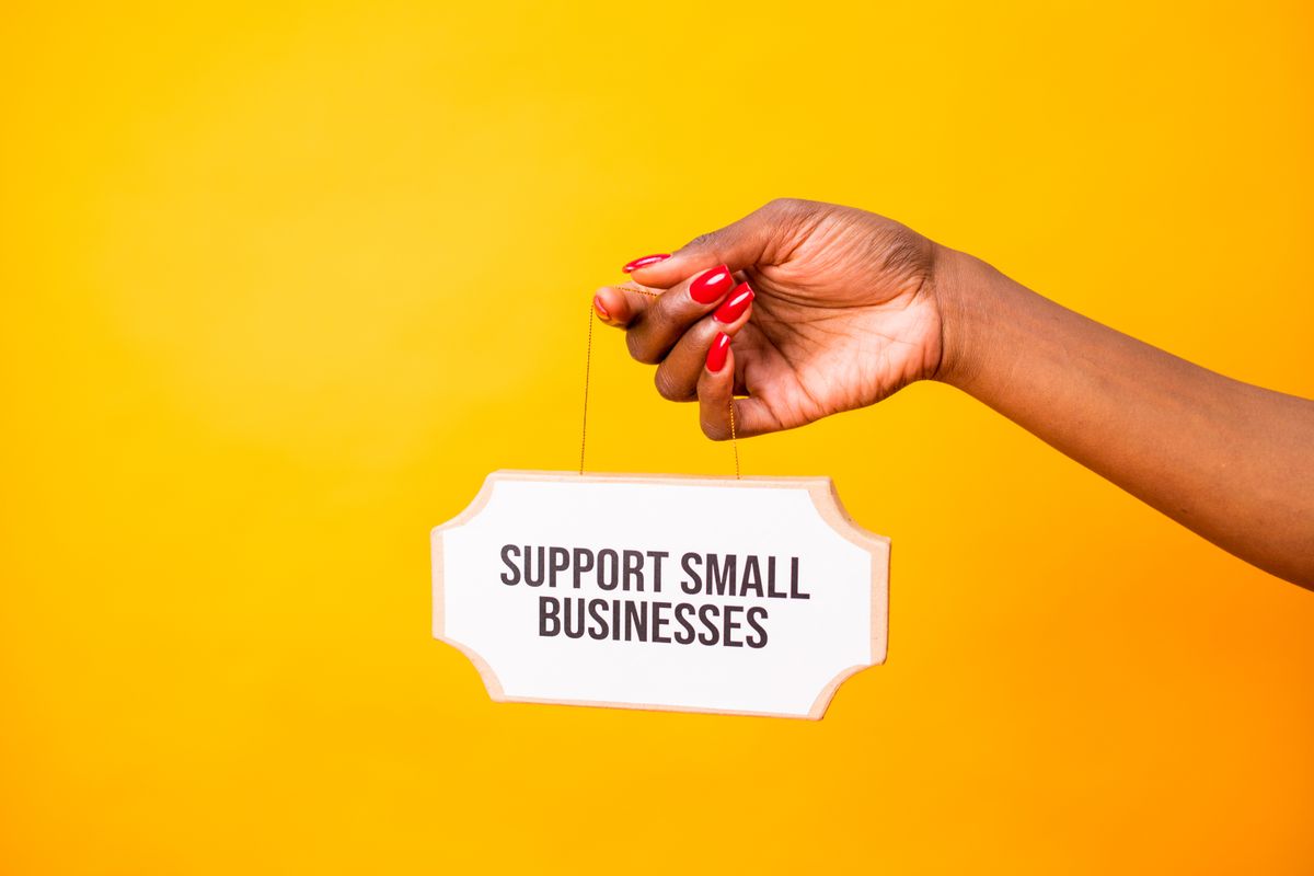 Small business owner in the UK using social media to sell products online