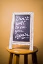 A Blackboard on a Bar Stool