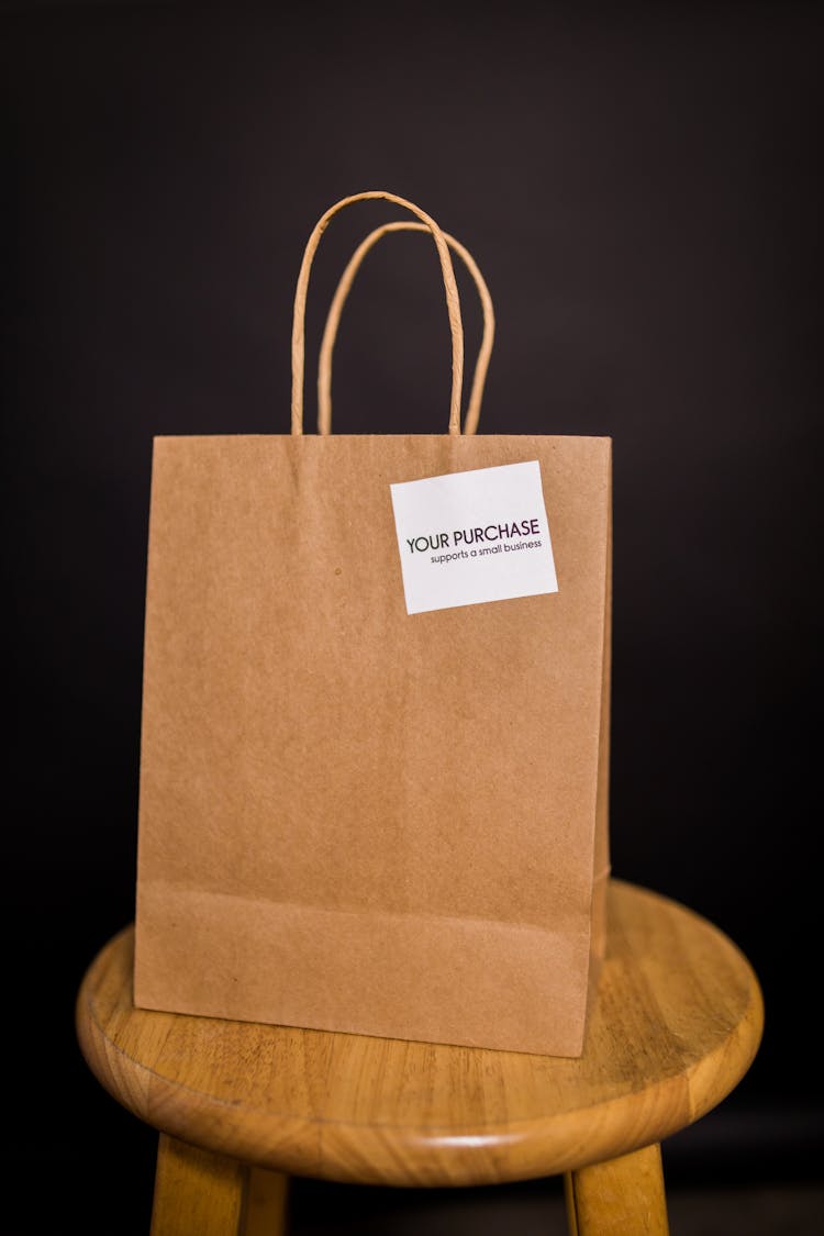 Brown Paper Bag With Written Quotes