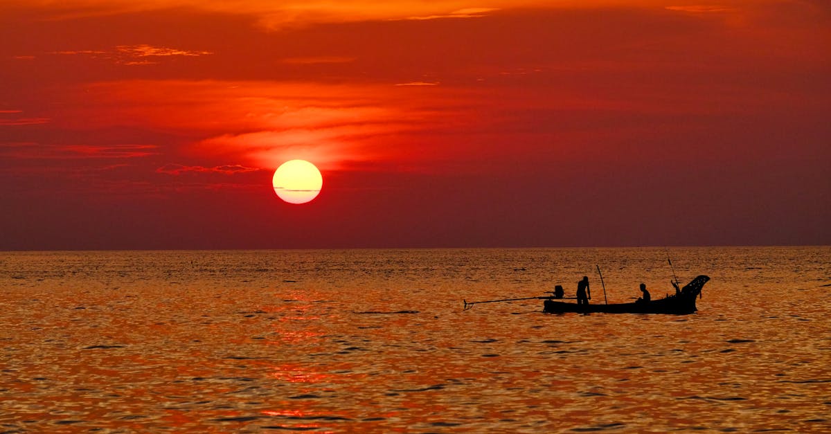 Free stock photo of seaside sea sunset boat thailand