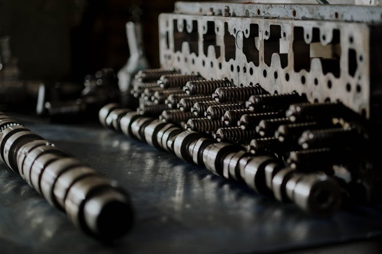 Engine Cylinder Head With Camshafts
