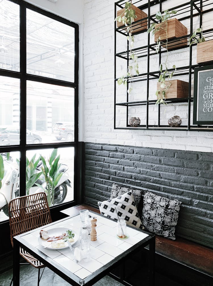 Modern Industrial Interior Of A Restaurant 