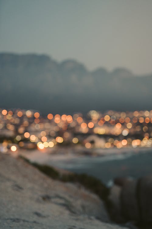 Blurred City Lights from afar