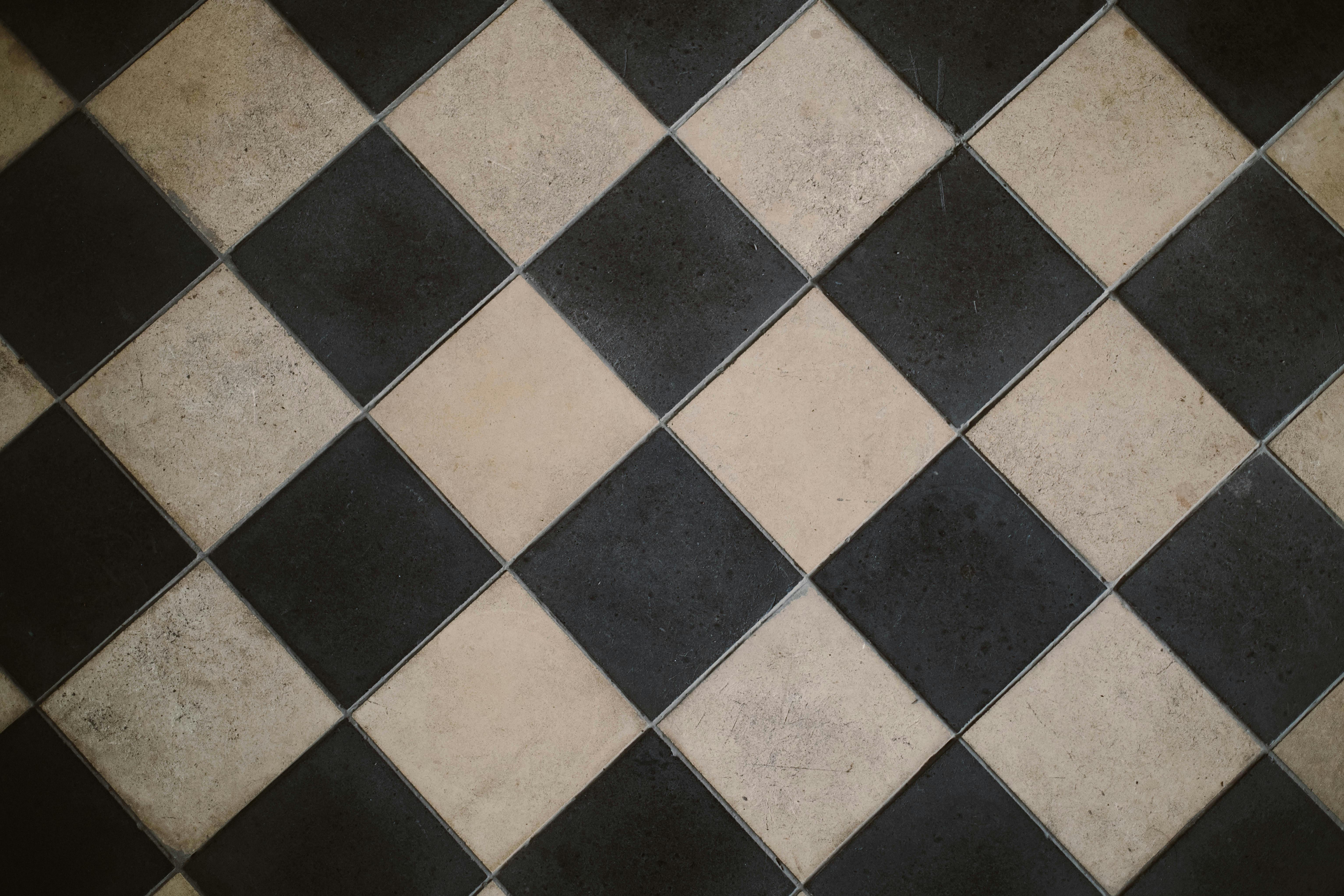 Black and White Checkered Tiles \u00b7 Free Stock Photo
