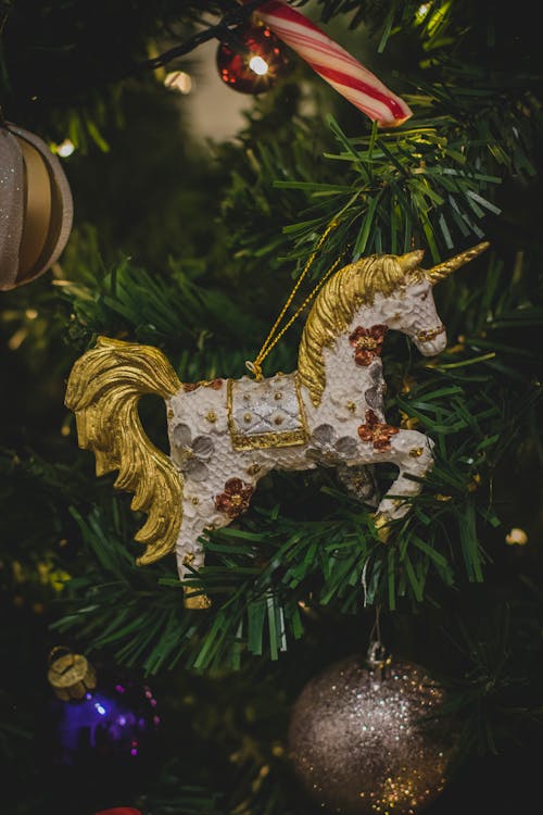 White and Brown Unicorn Hanging Decor