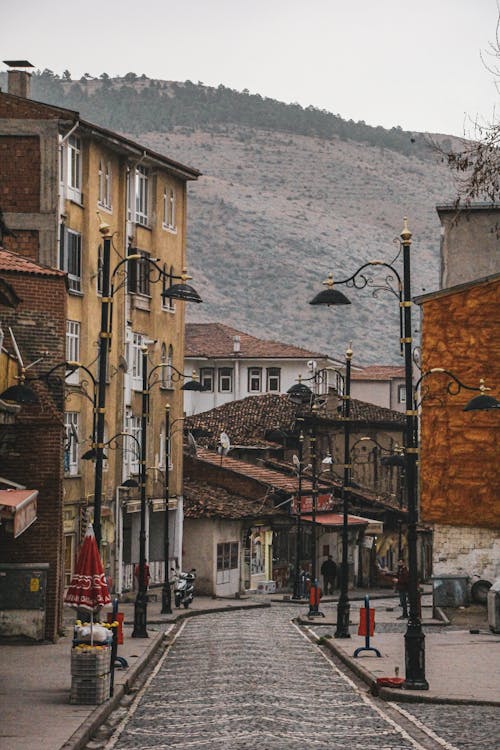 An Old Town with Cobblestones Street