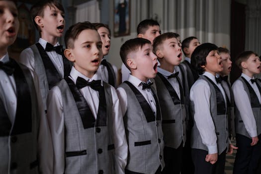 Group of Boys Singing