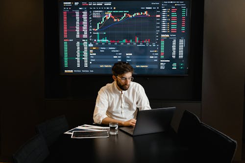 Businessman Working on his Laptop