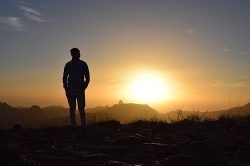 Free Person Taking Photo in Sunset Stock Photo