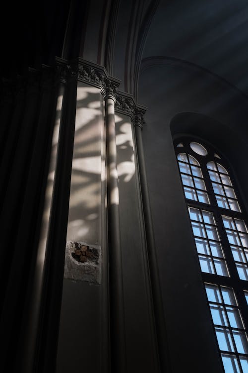 Shadow On Wall Inside A Church