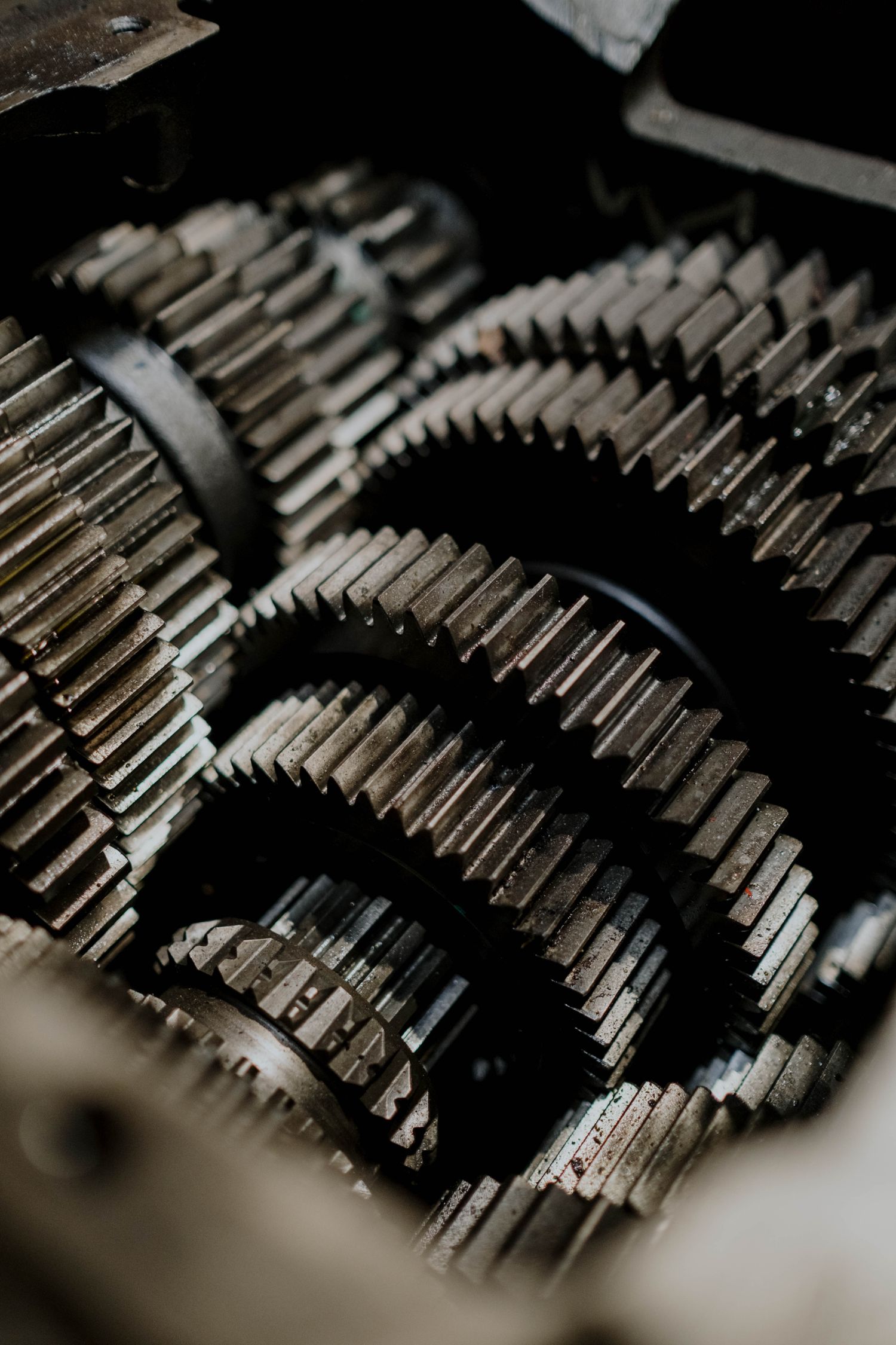 Transmission gears close-up