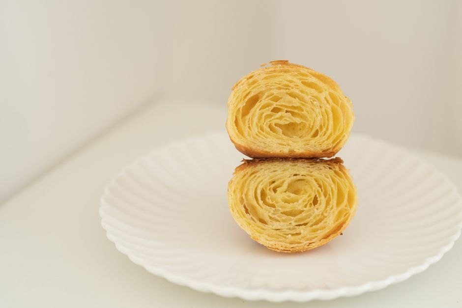 gluten free puff pastry layers cross section