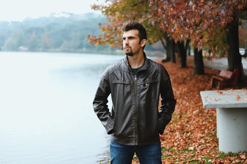 Good Looking Man in Brown Jacket