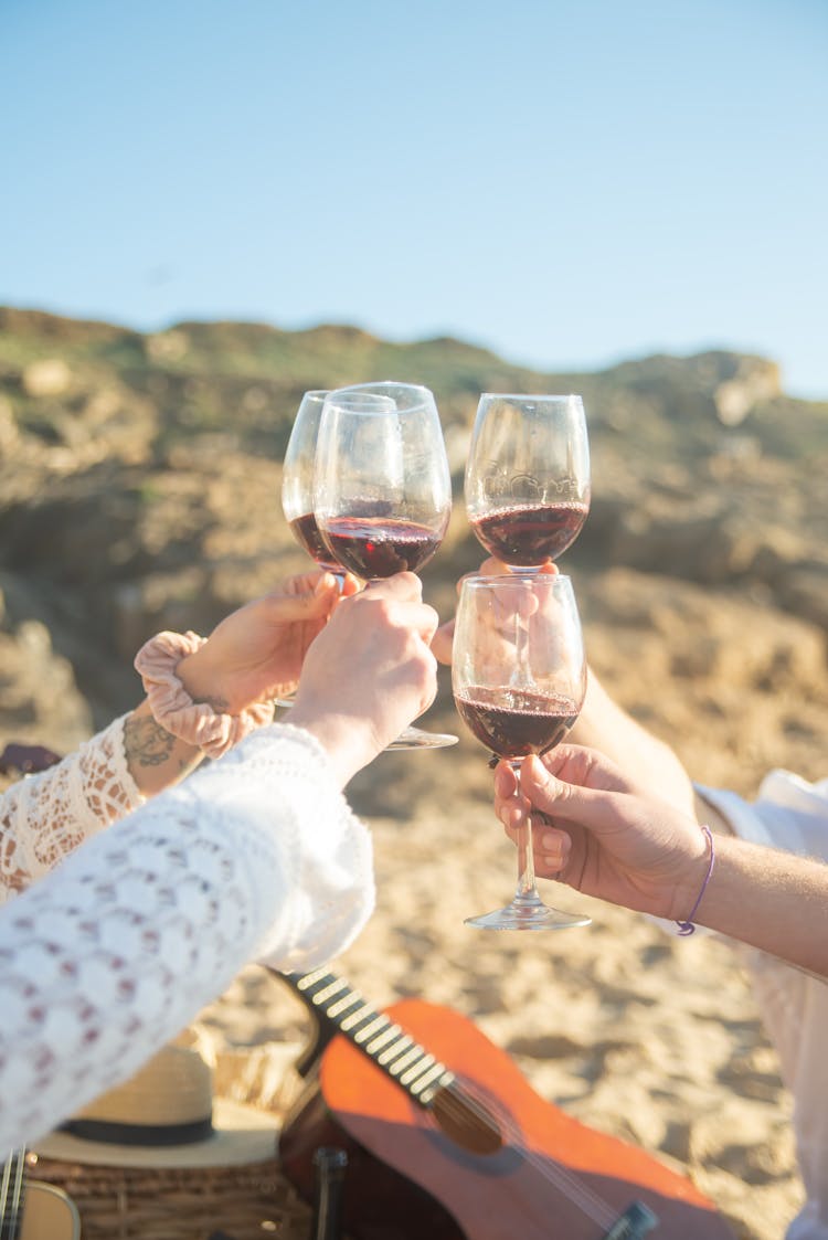 
People Toasting Wine