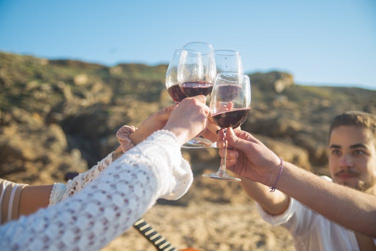 People Toasting Wine