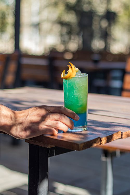 A Beverage in a Clear Drinking Glass