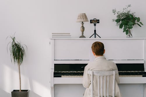 A Boy Playing the Piano