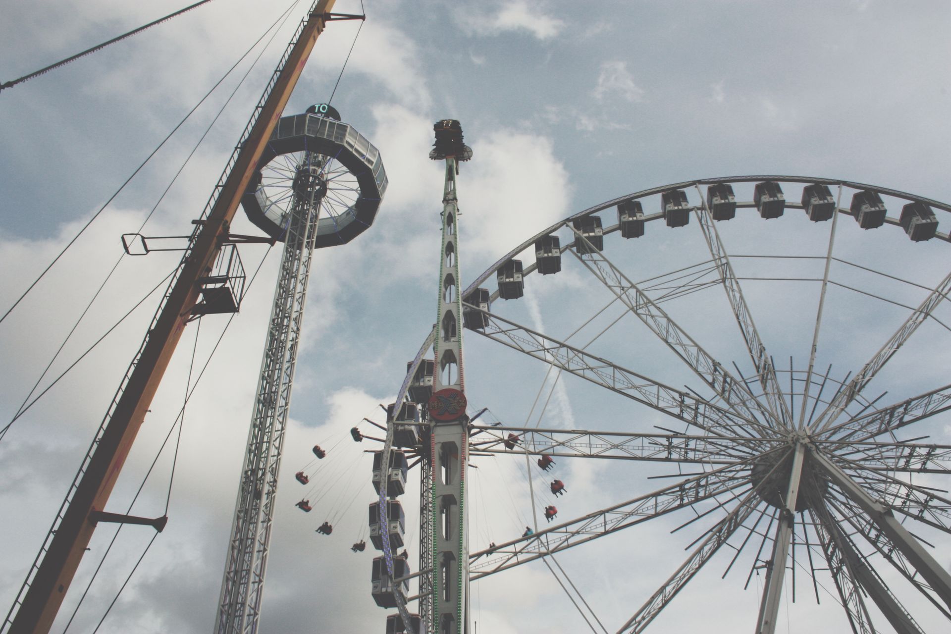 Several Amusement Park Rides Photo
