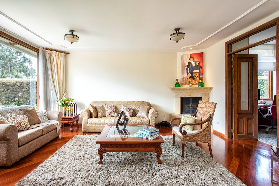 Tumble Rug in a Cozy Living Room Tumble Rug in a Cozy Living Room