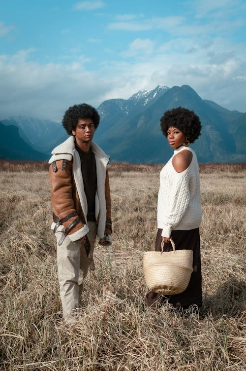 A Man and a Woman in an Outdoor Photoshoot